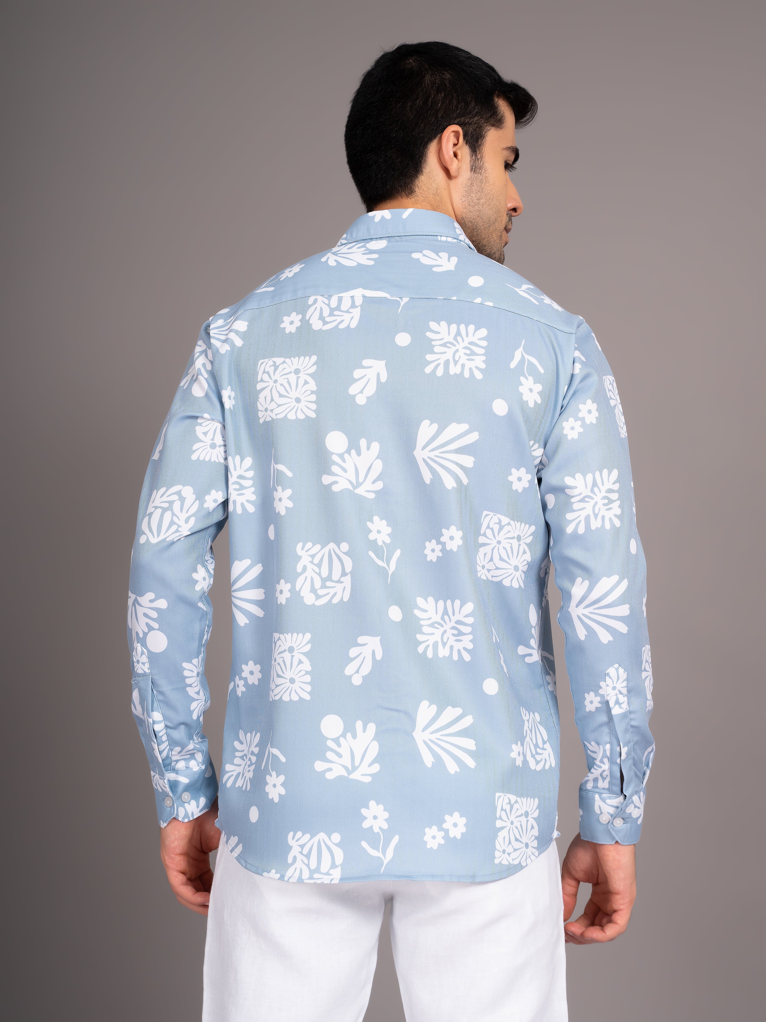 Men Briar Blue Floral Shirt
