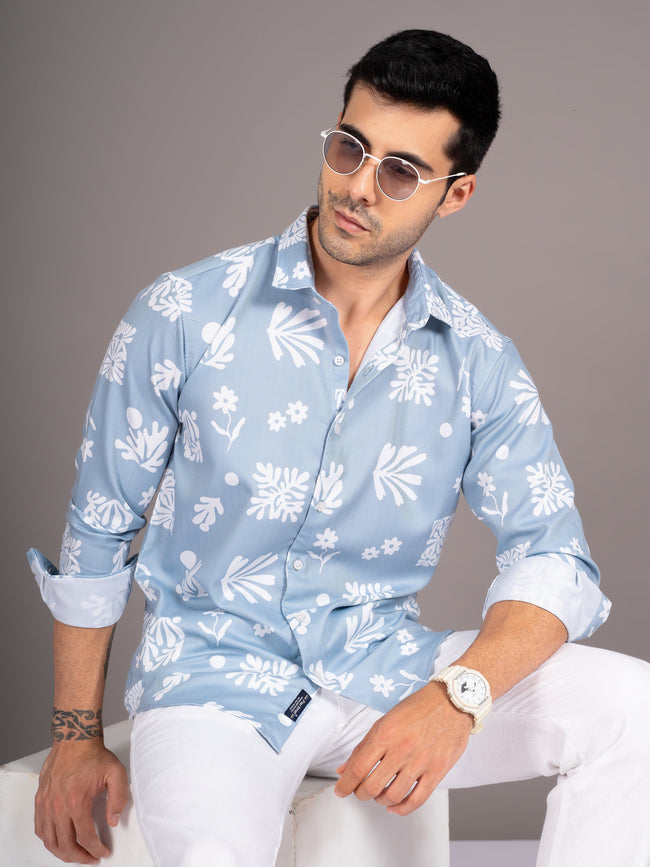 Men Briar Blue Floral Shirt