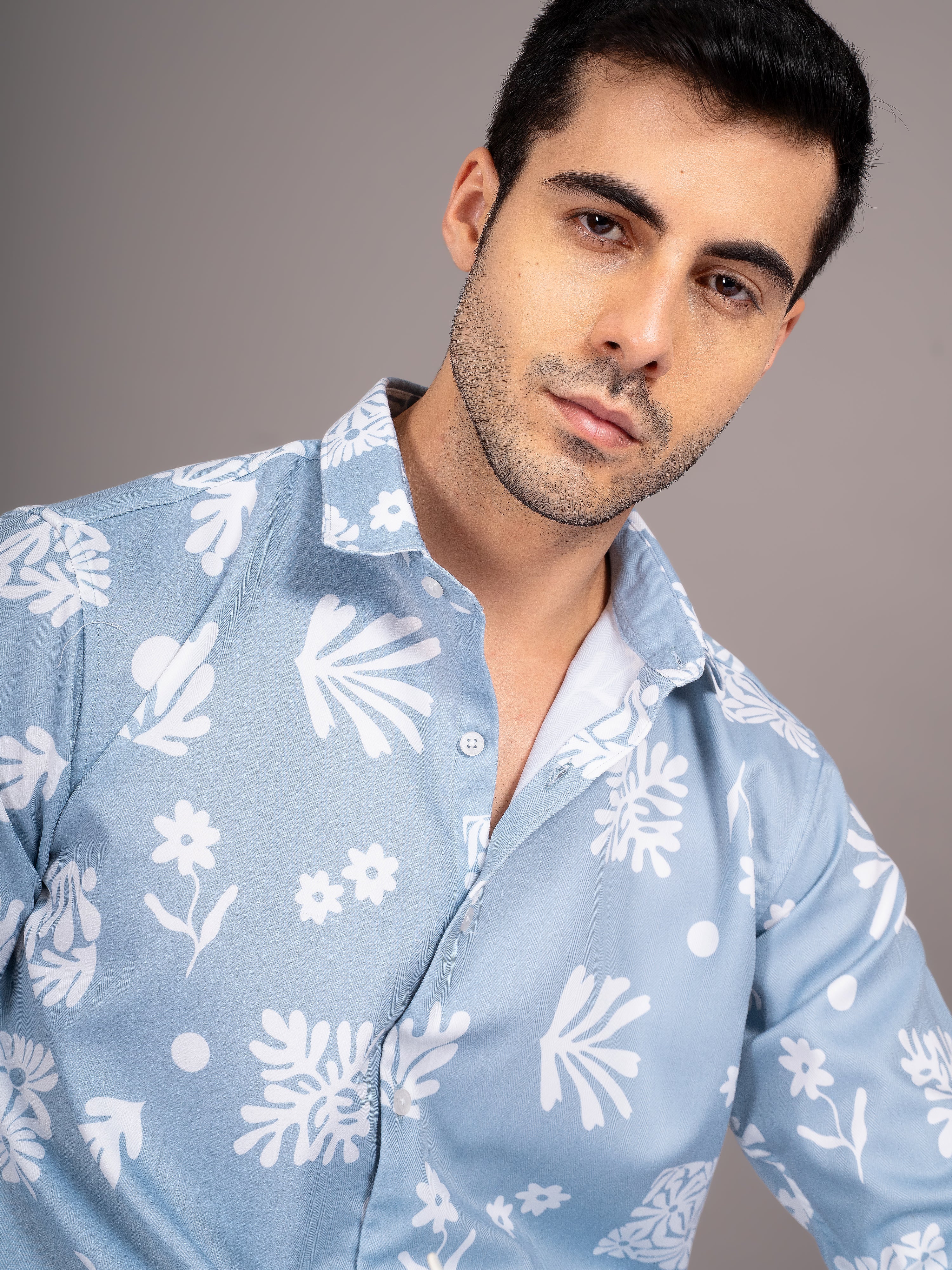 Men Briar Blue Floral Shirt