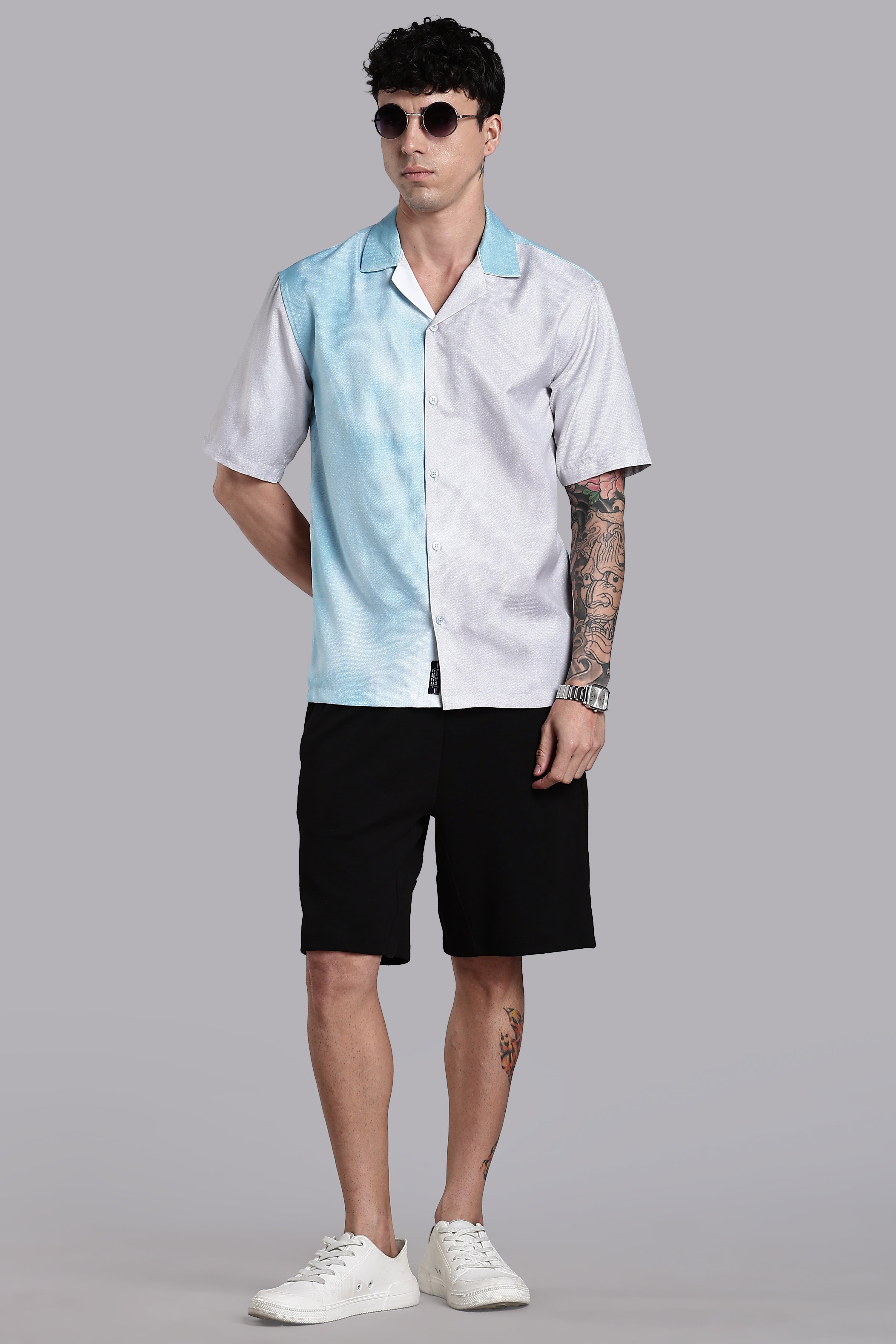 Men Huea Pink Printed Shirt