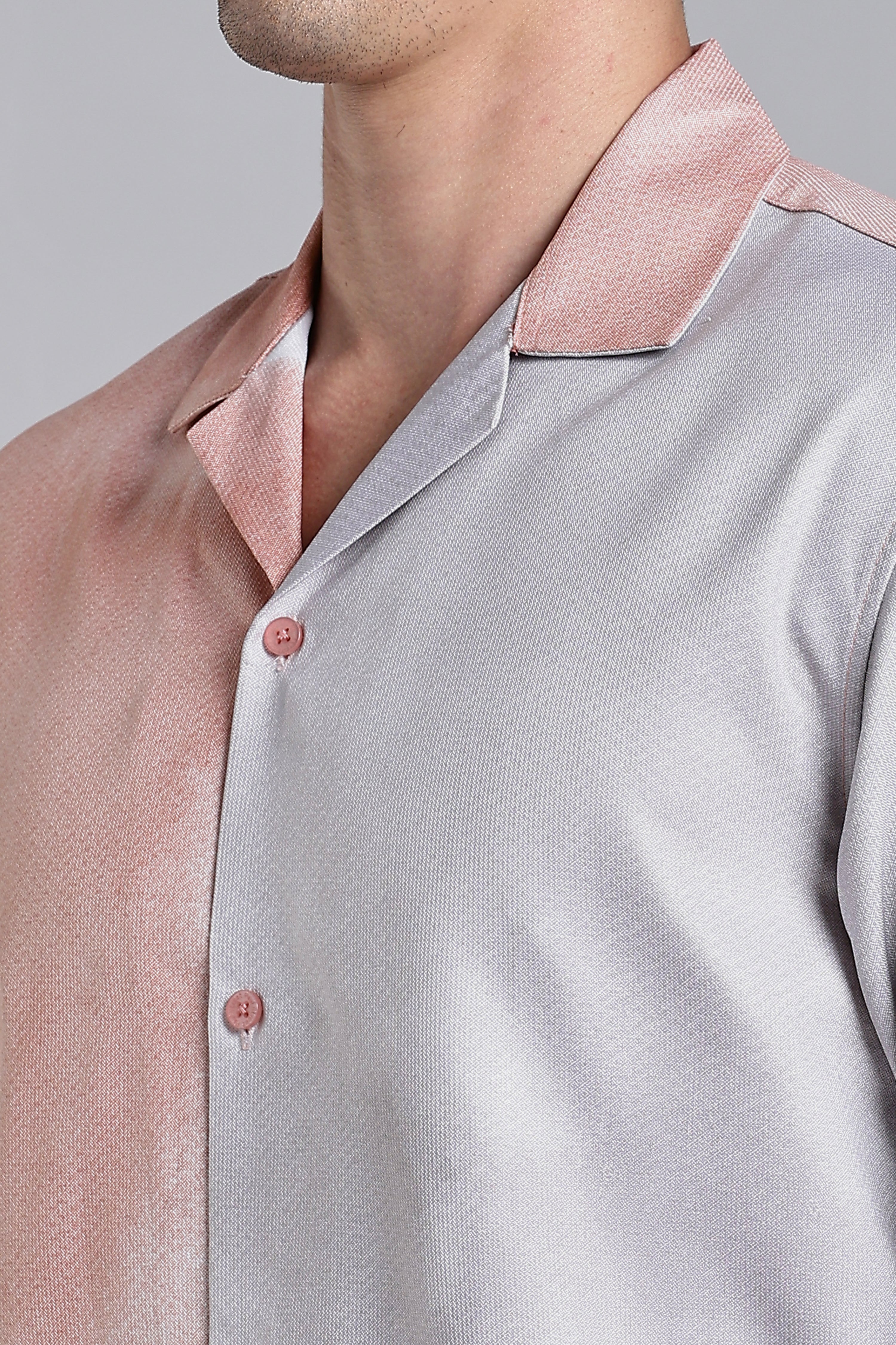 Men Huea Pink Printed Shirt