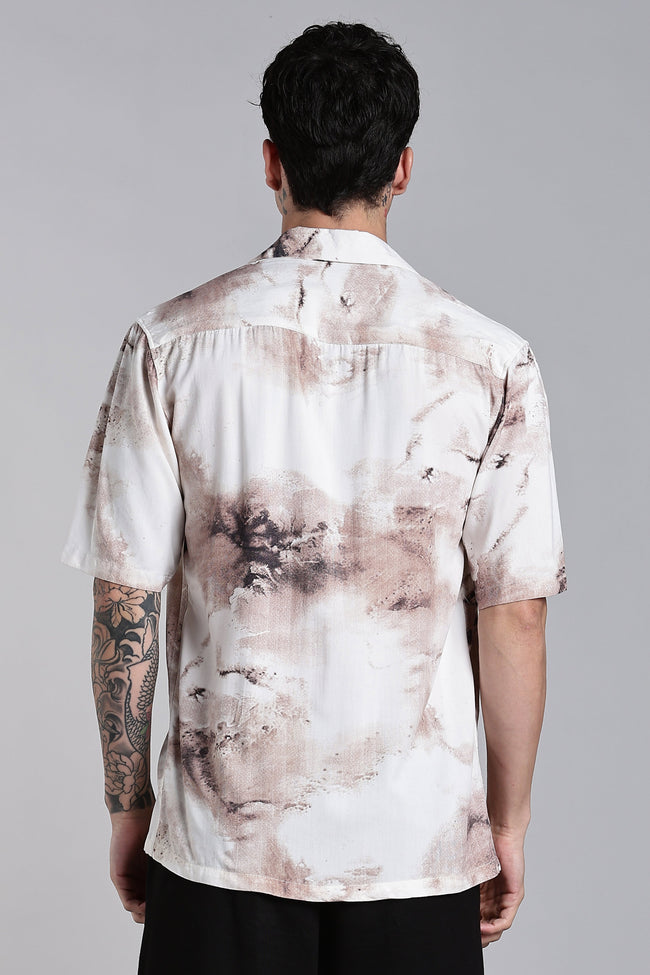 Men Tintor Beige Printed Shirt