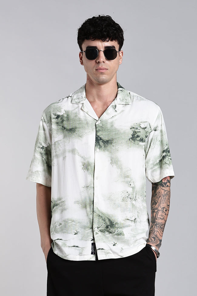 Men Tintor Green Printed Shirt