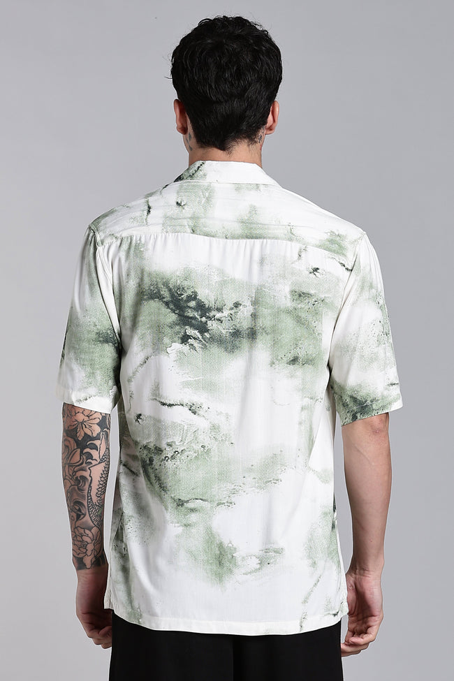 Men Tintor Green Printed Shirt