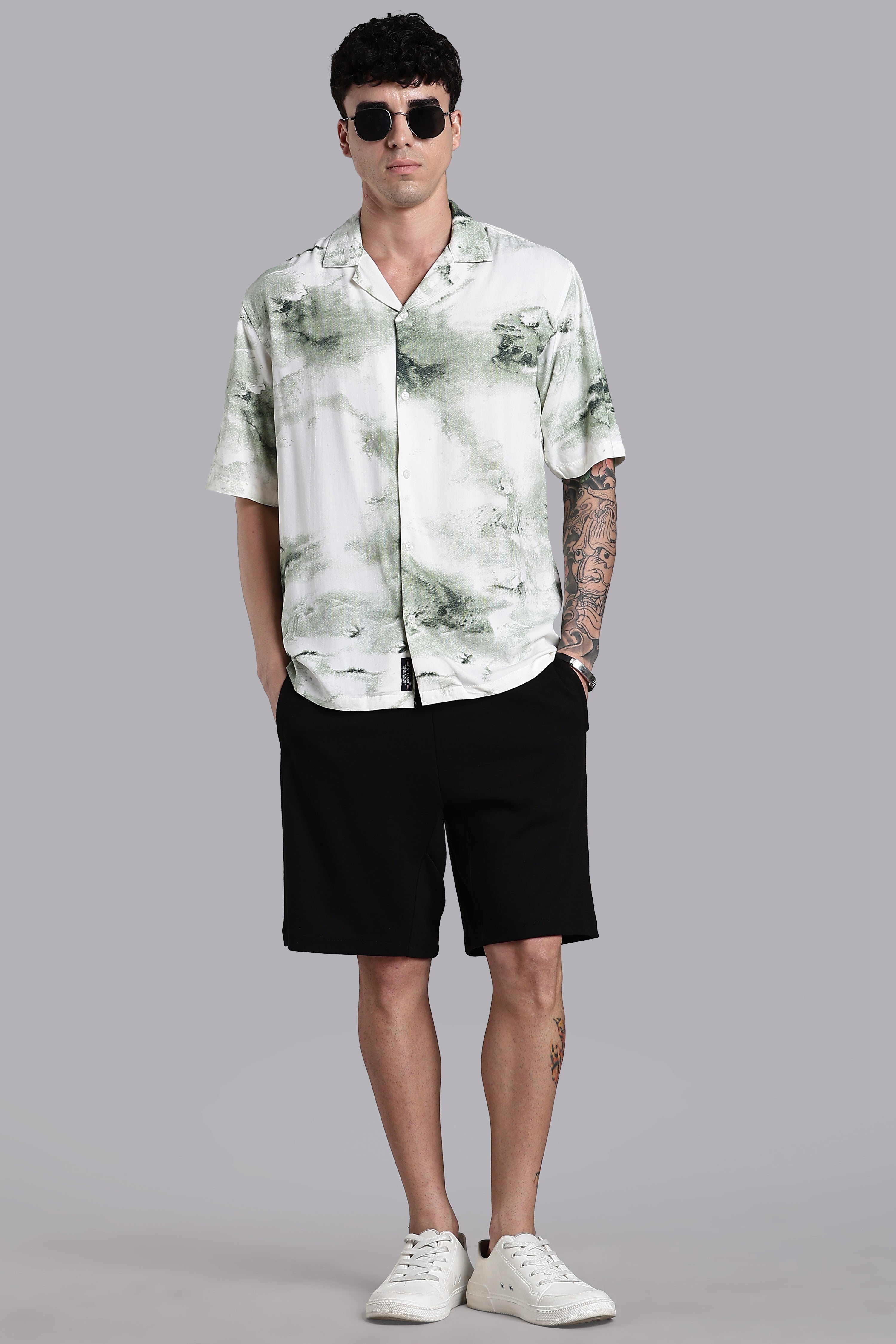 Men Tropivo Beige Floral Shirt