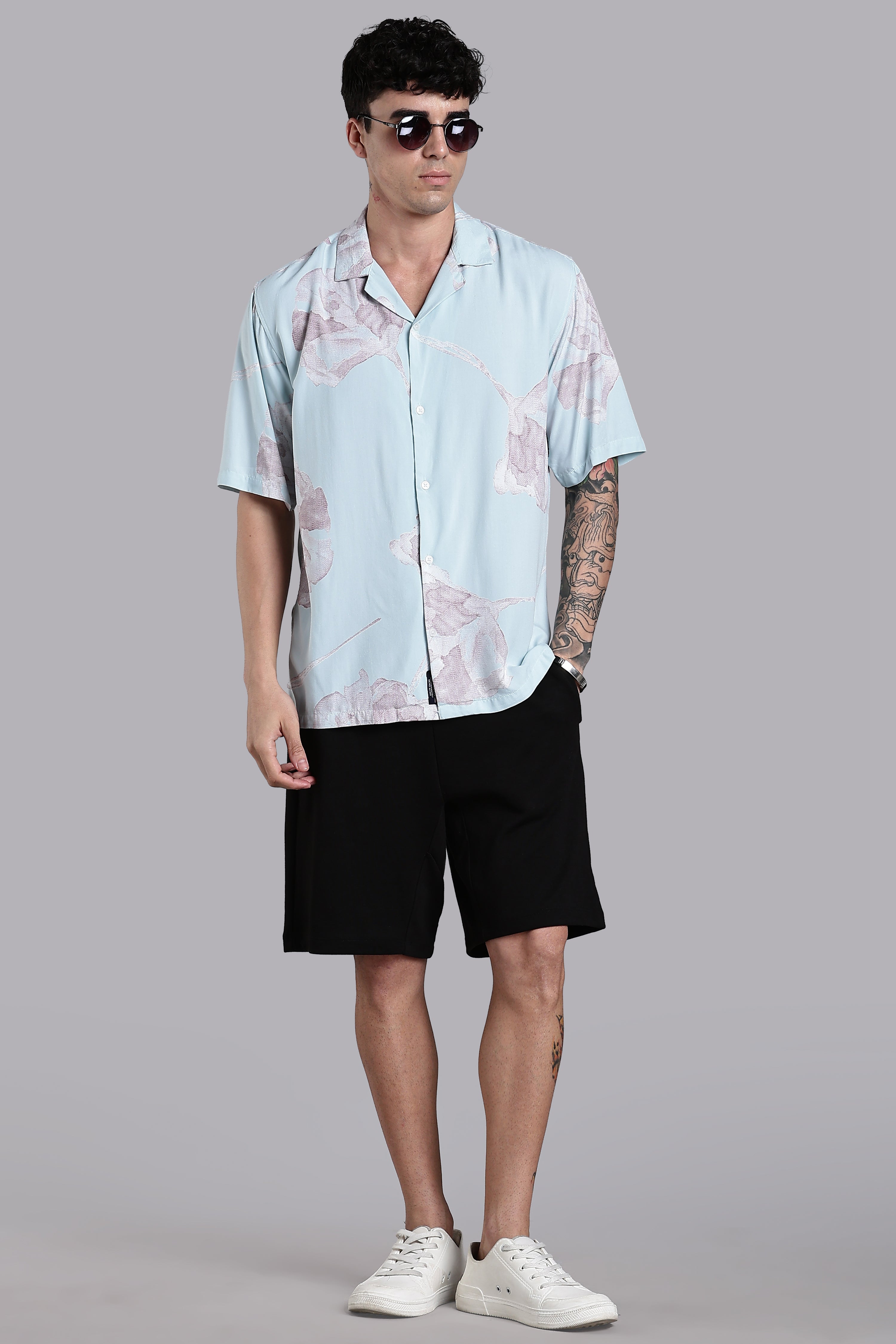 Men Tropivo Lilac Floral Shirt