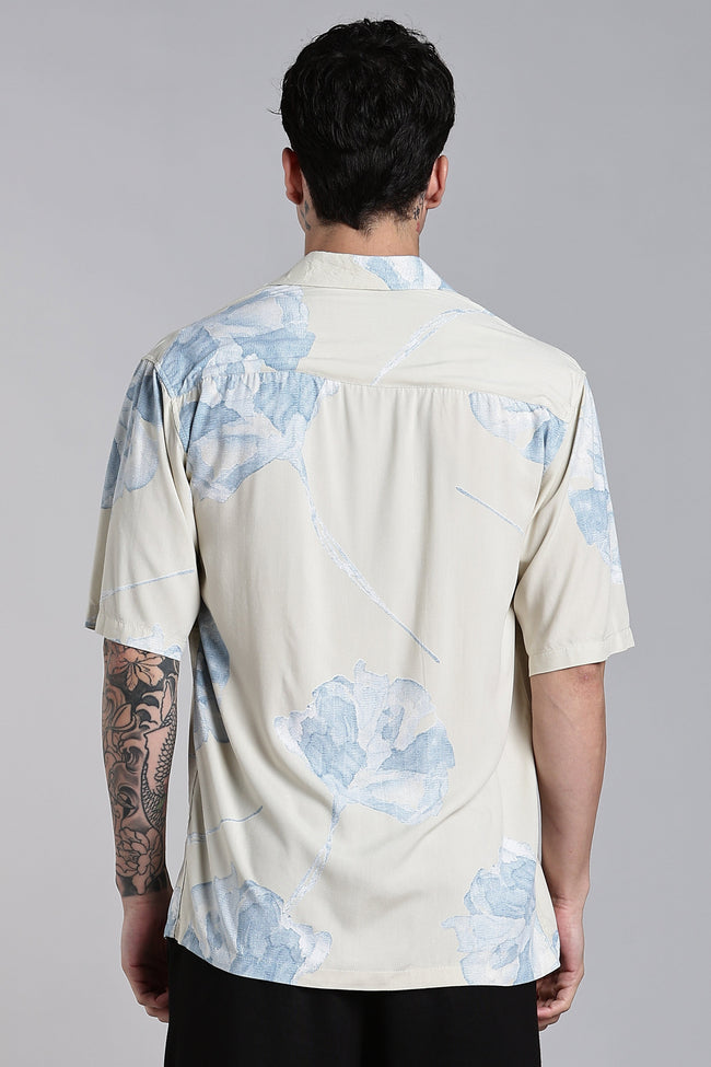 Men Tropivo Beige Floral Shirt