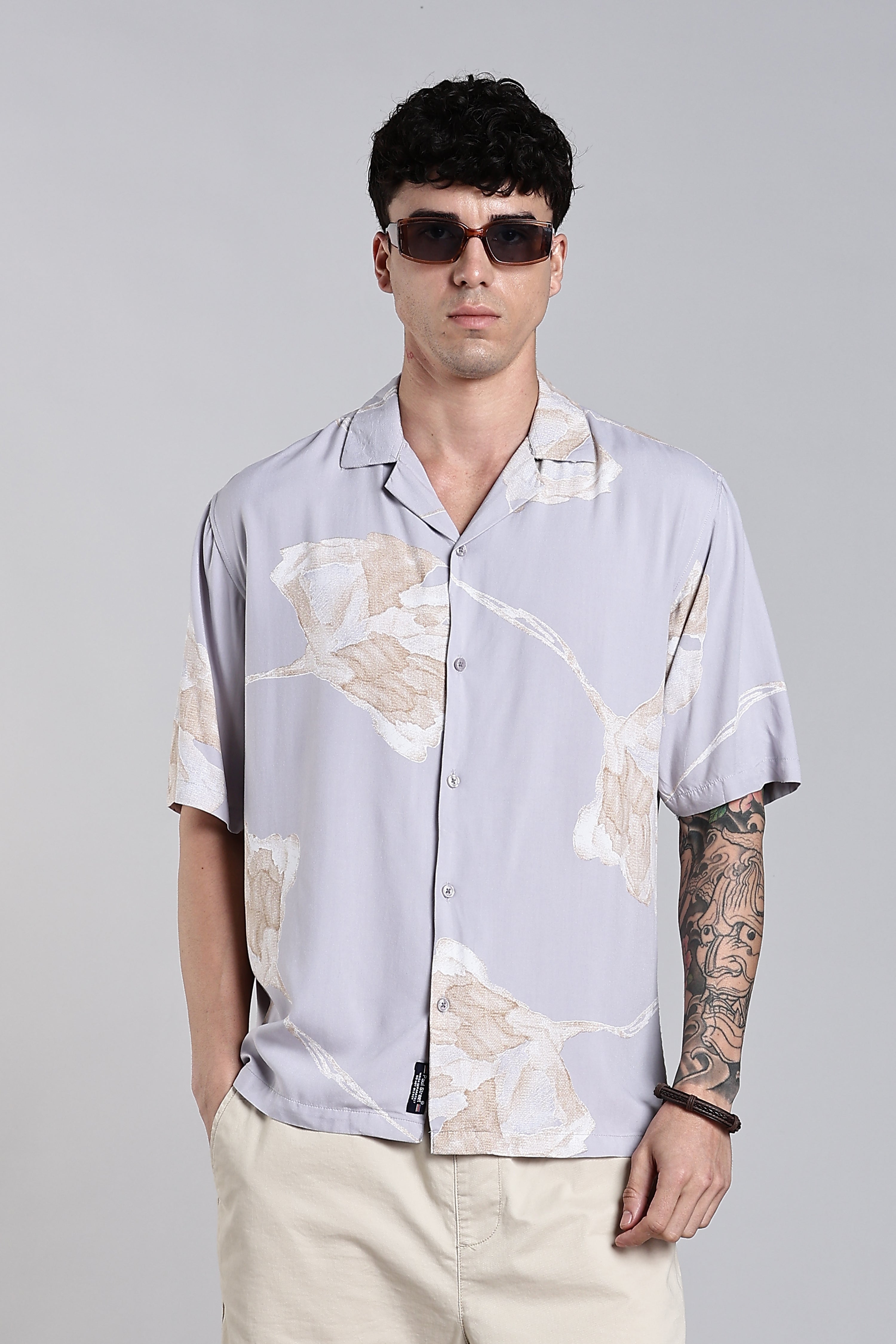 Men Tropivo Lilac Floral Shirt