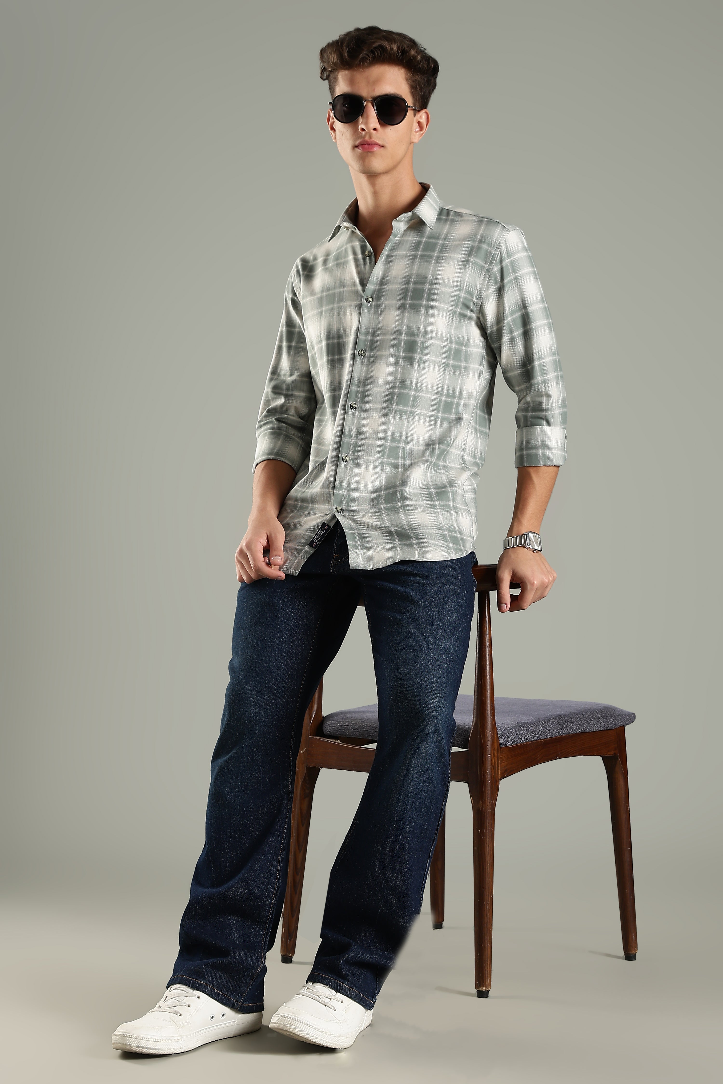 Men Lenoir Pink Checks Shirt