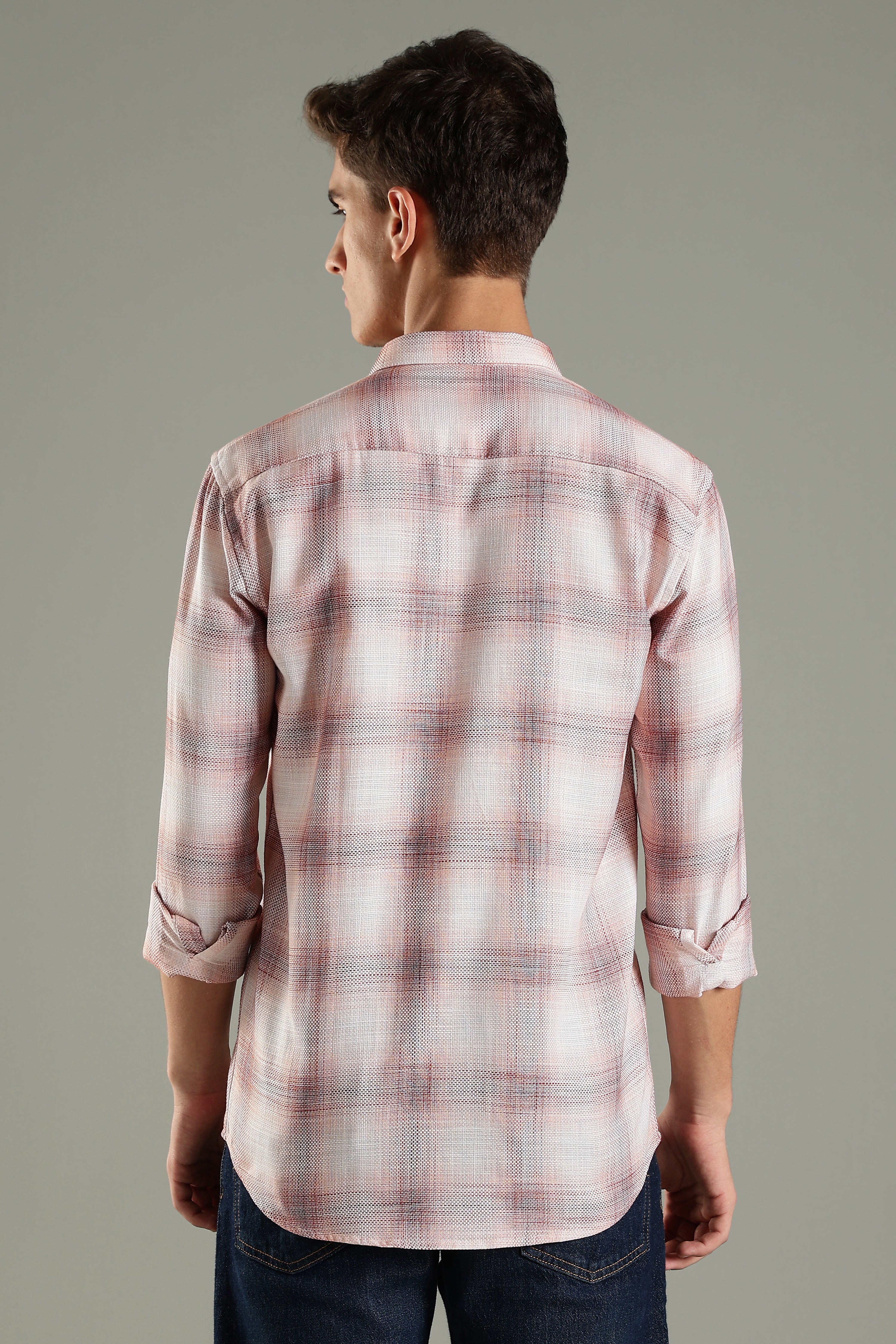 Men Lenoir Pink Checks Shirt