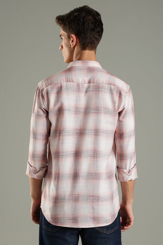 Men Lenoir Pink Checks Shirt