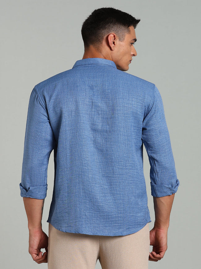 Men Striv Blue Solid Shirt