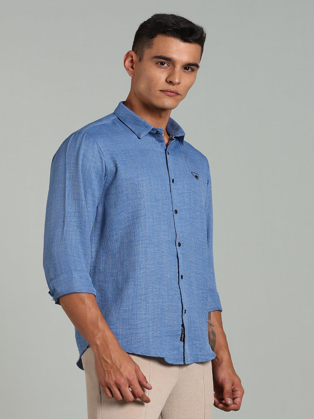 Men Striv Blue Solid Shirt