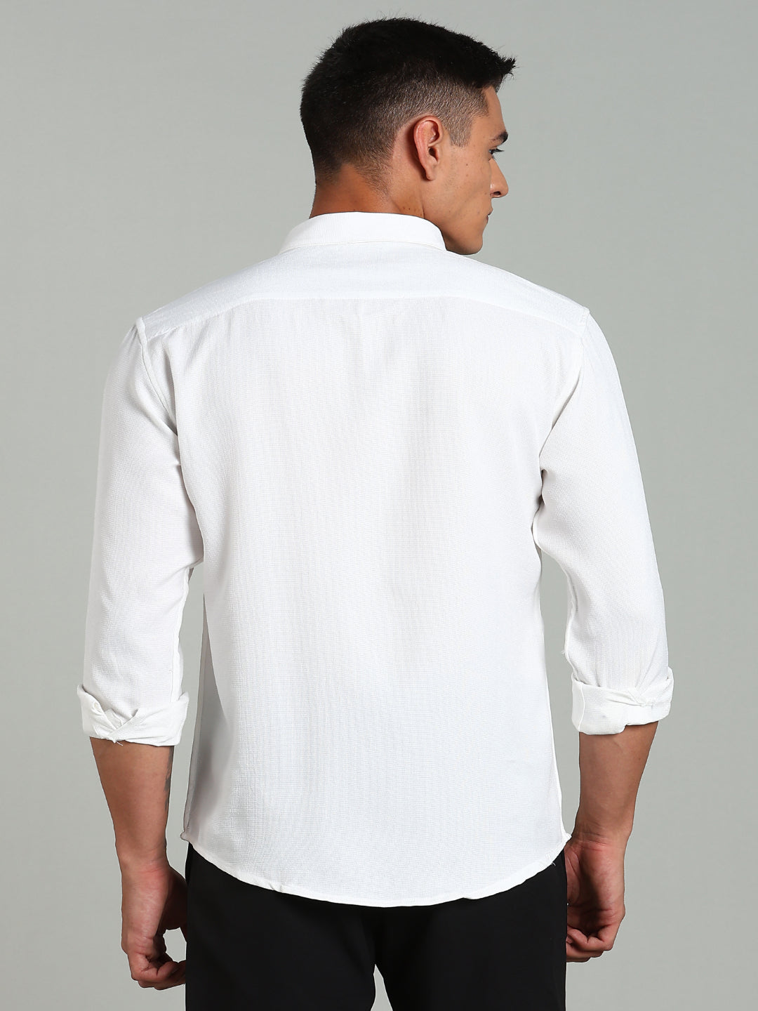 Men Striv White Solid Shirt