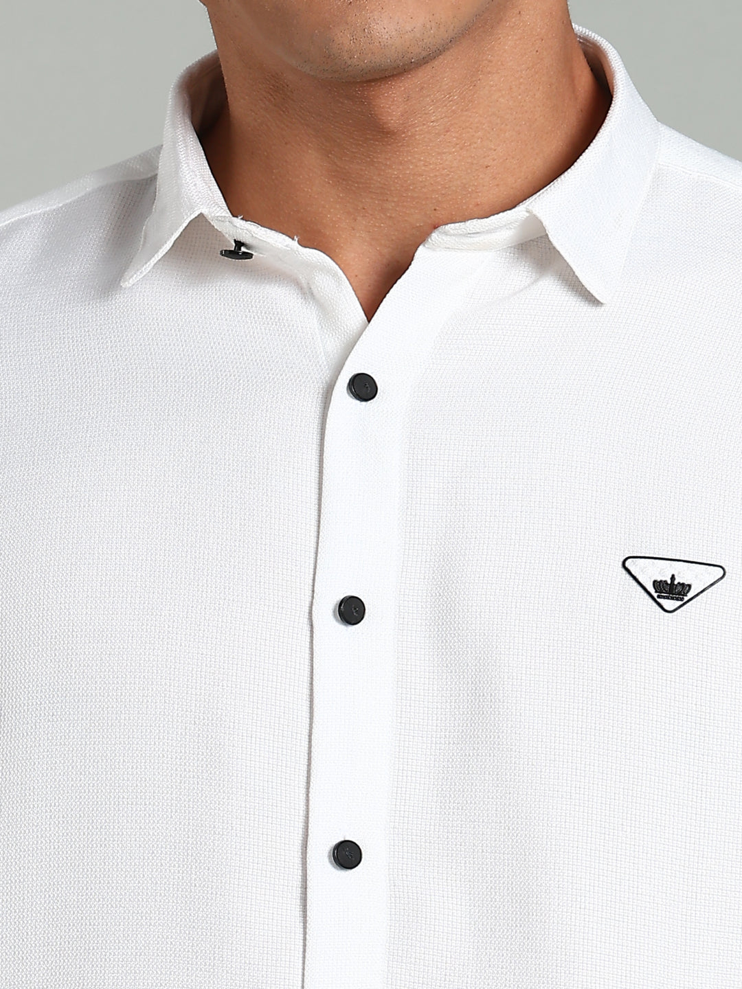 Men Striv White Solid Shirt