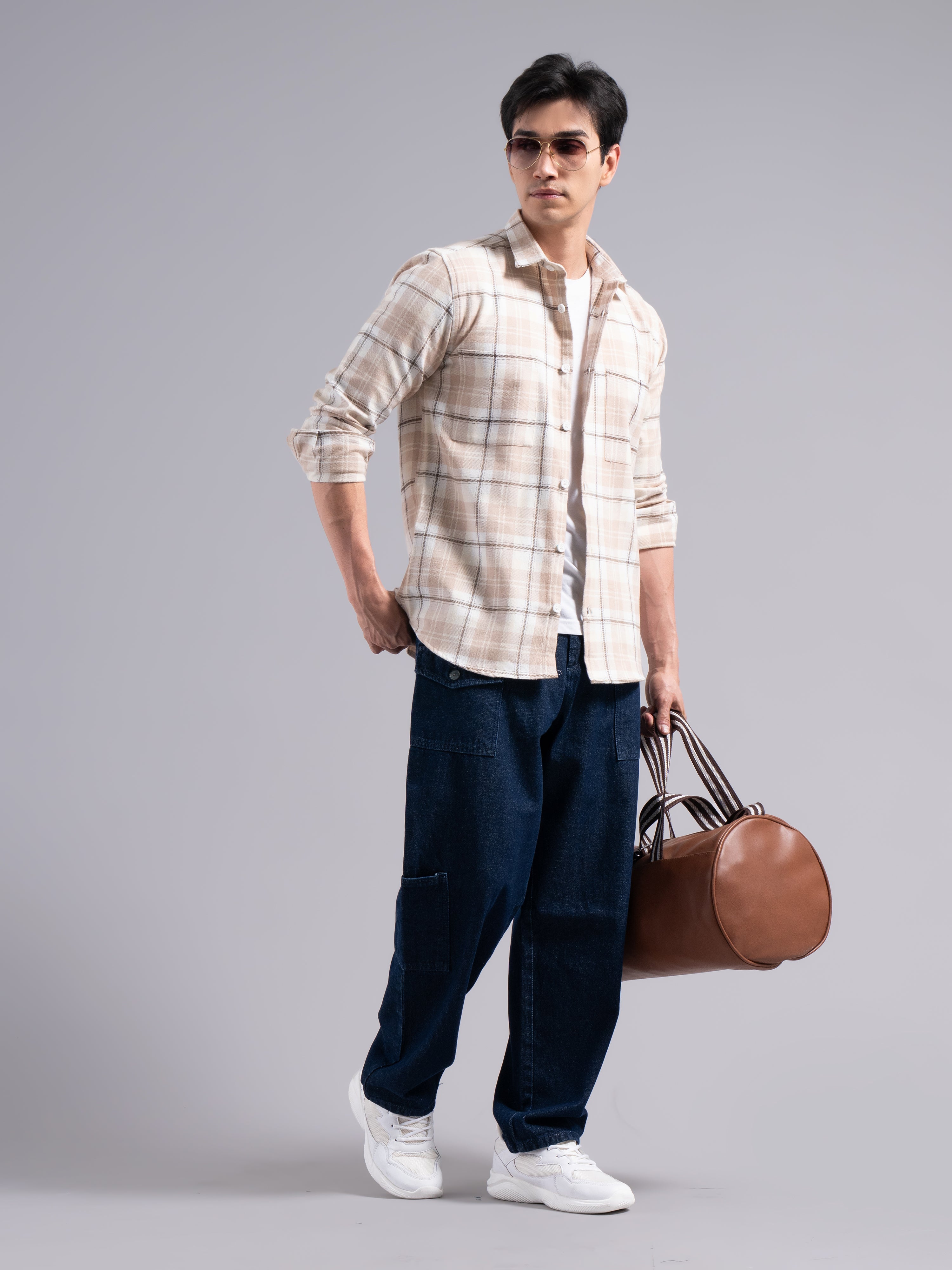 Men Basel Checks Shirt