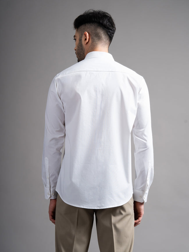 Men Evin White Solid Shirt