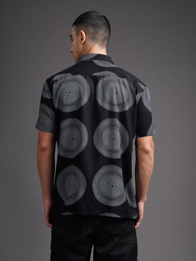 Men Eldric Black Printed Shirt