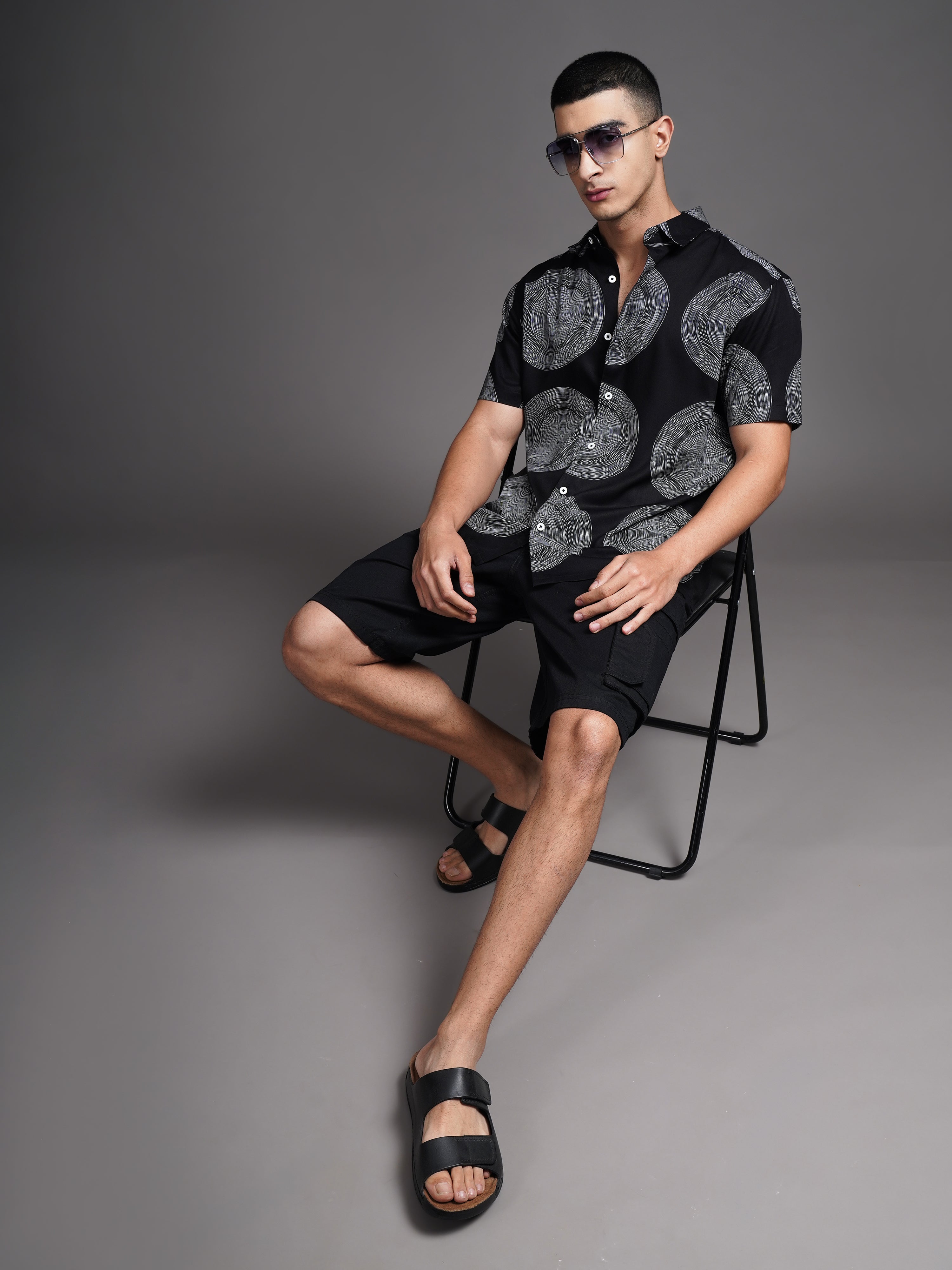 Men Eldric Black Printed Shirt