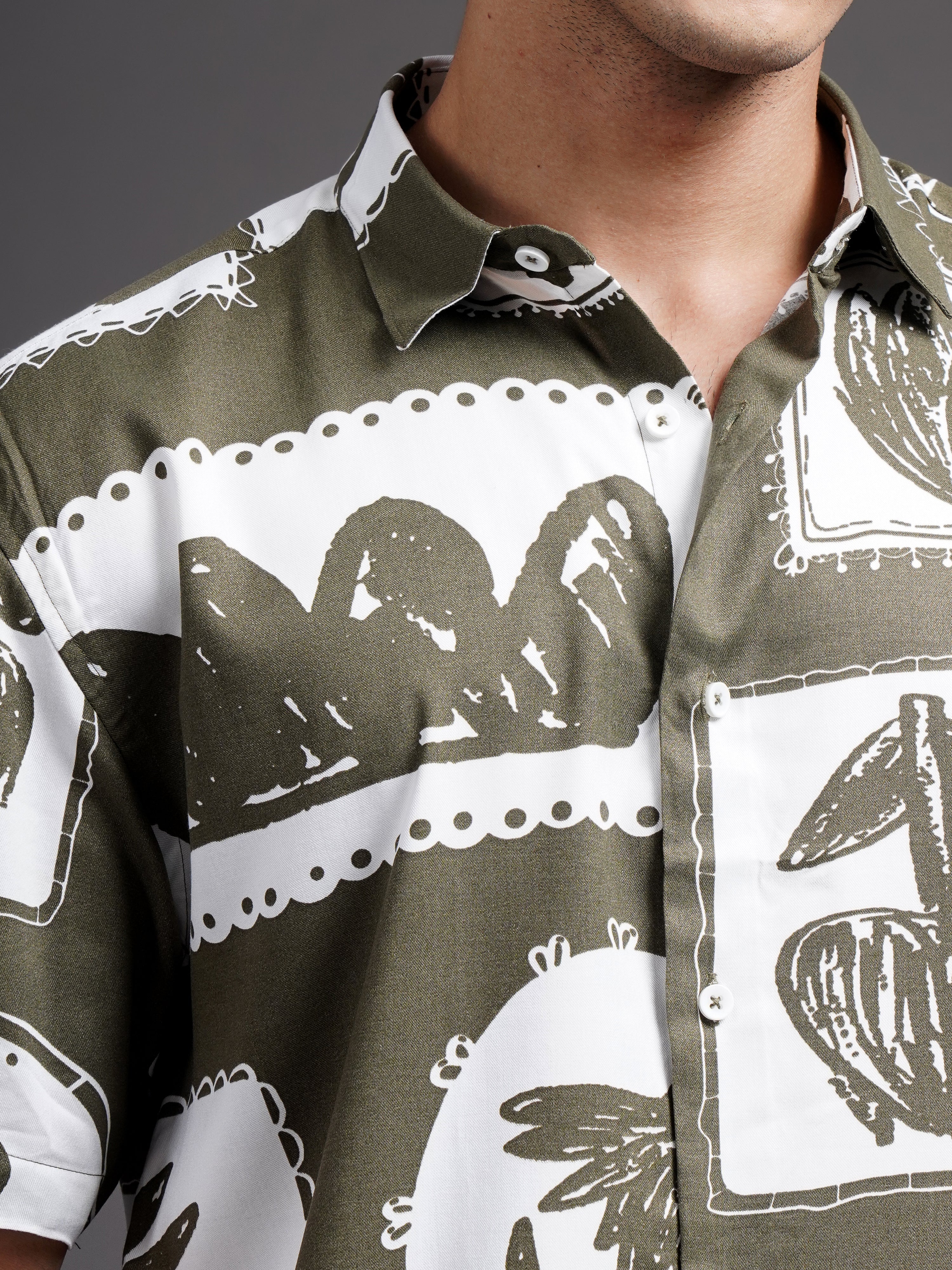 Men Elno Brown Printed Shirt