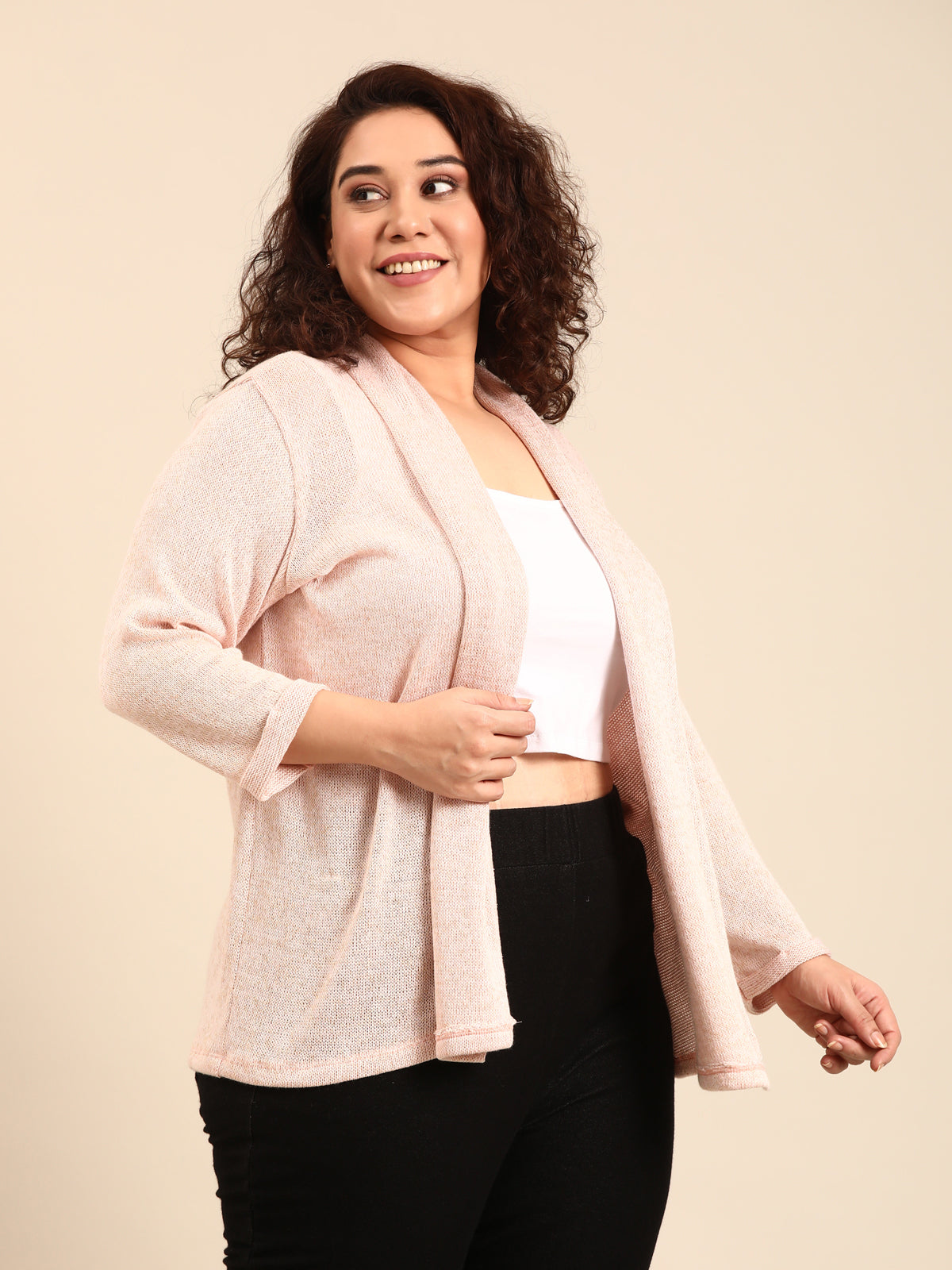 Women Woolen Pink Shurg