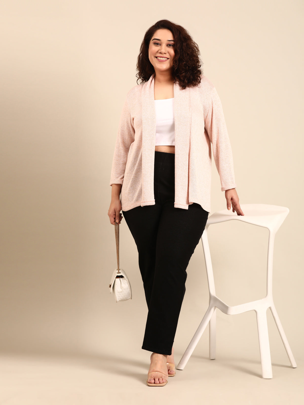 Women Woolen Pink Shurg
