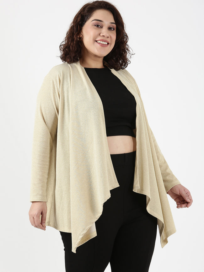 Women Gold Shimmer Shrug