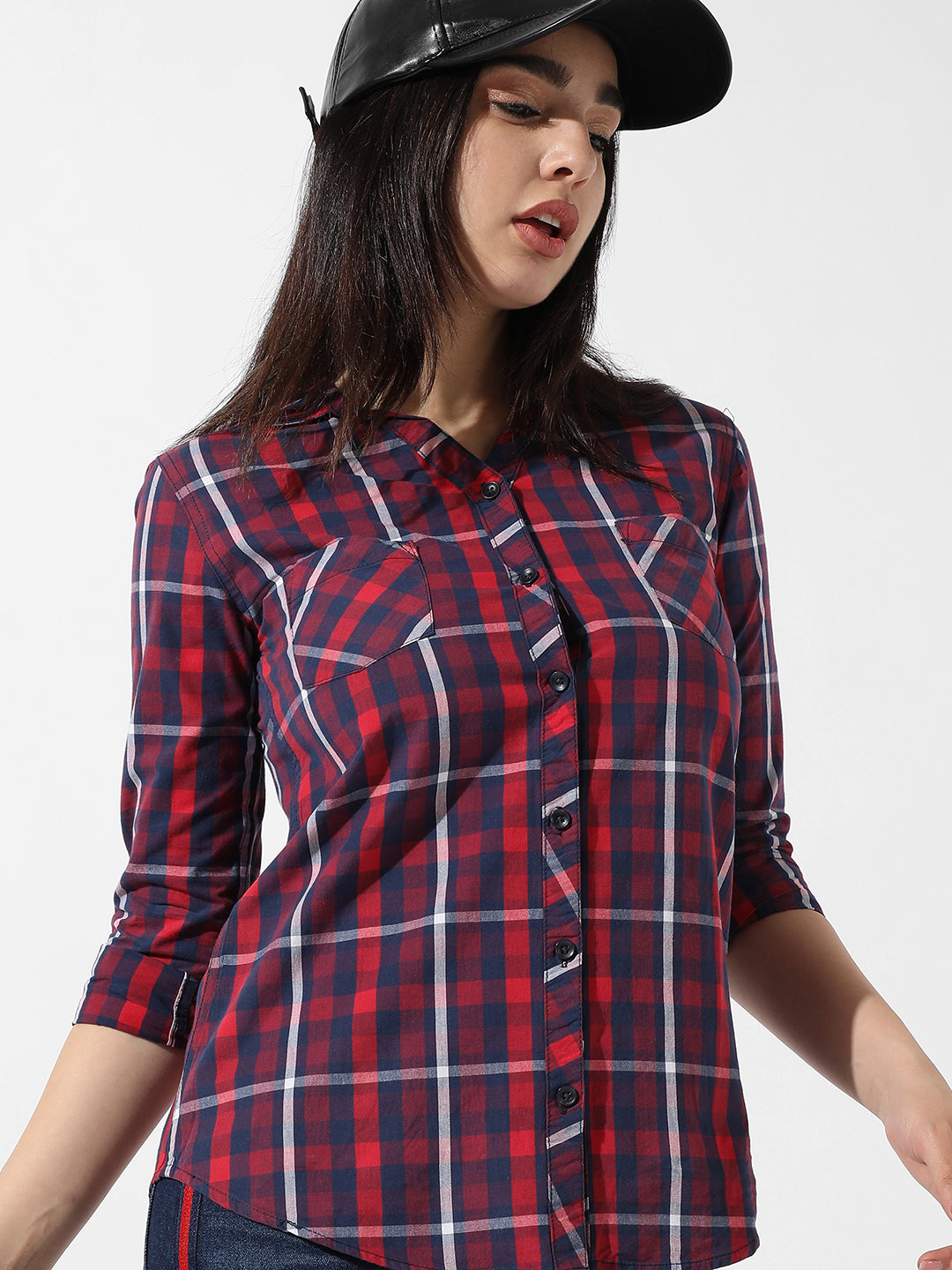 Women Multi Tartan Plaid Shirt