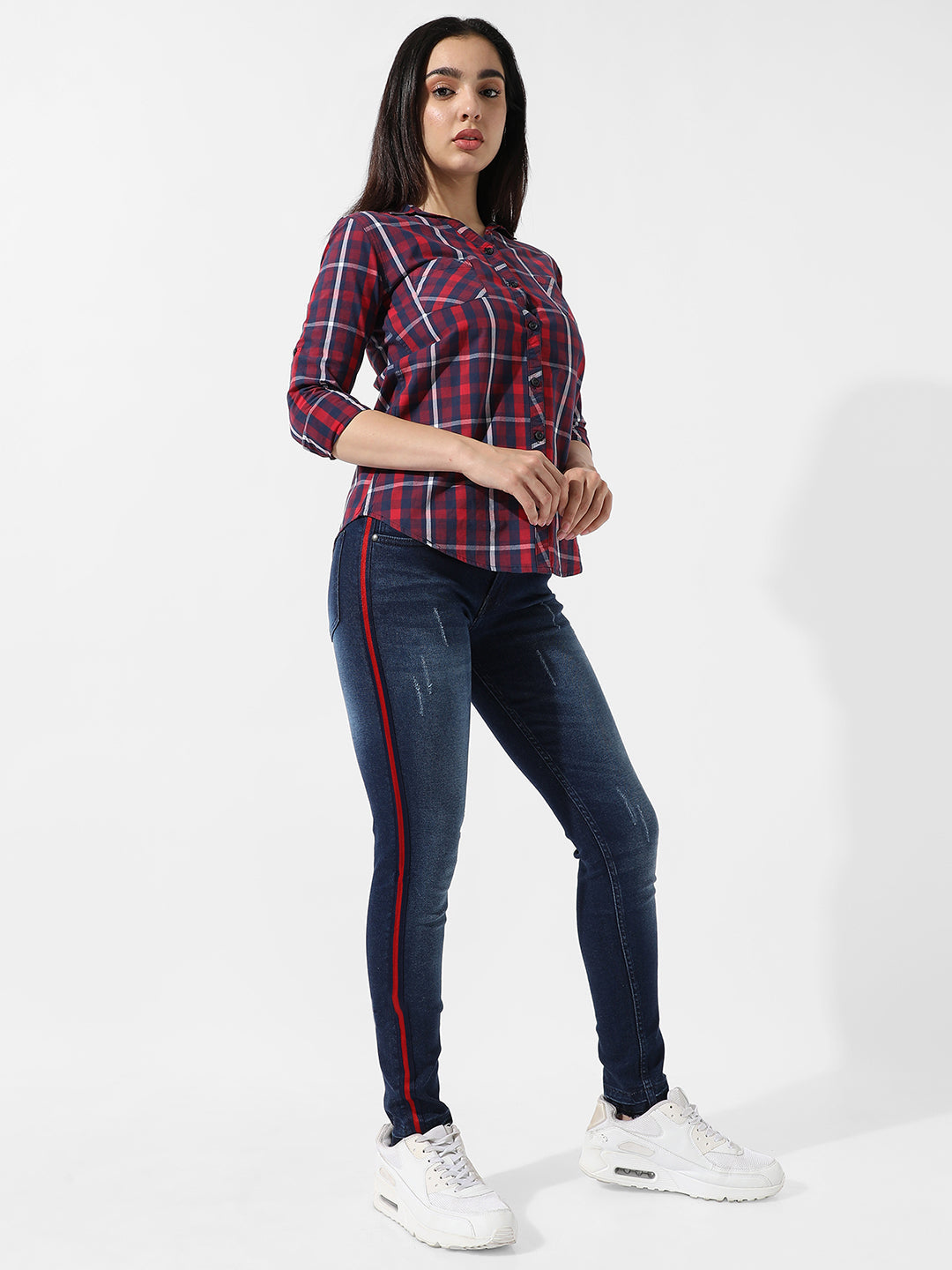 Women Multi Tartan Plaid Shirt