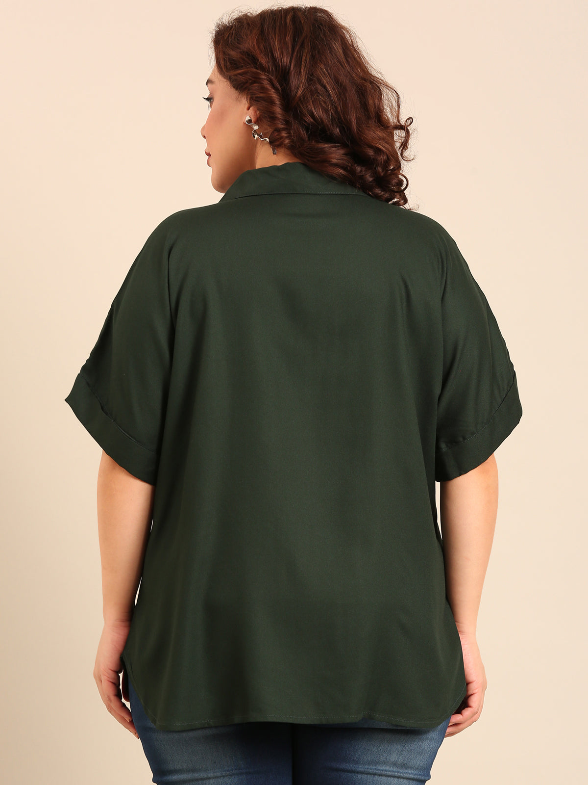 Women Green Viscose Shirt