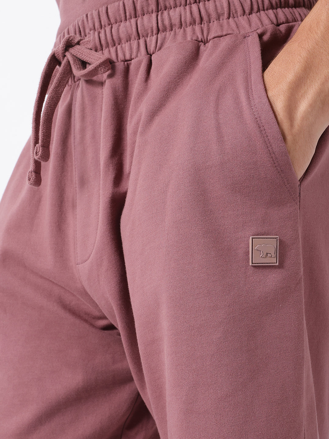 Men Peach Solid Shorts