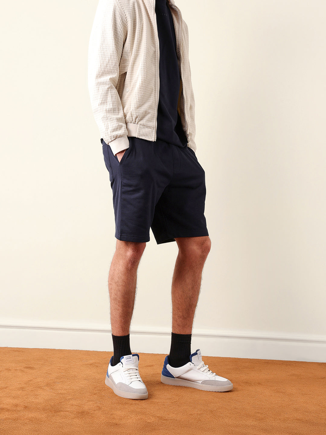 Men Solid Cotton Shorts