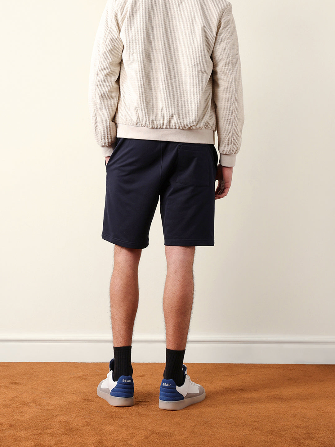 Men Solid Cotton Shorts
