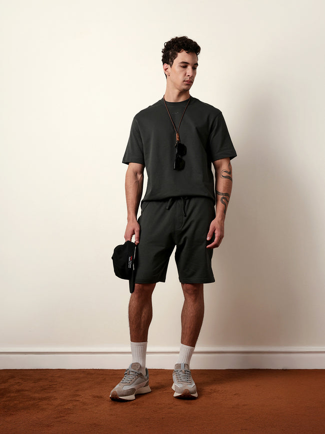 Men Solid Cotton Shorts