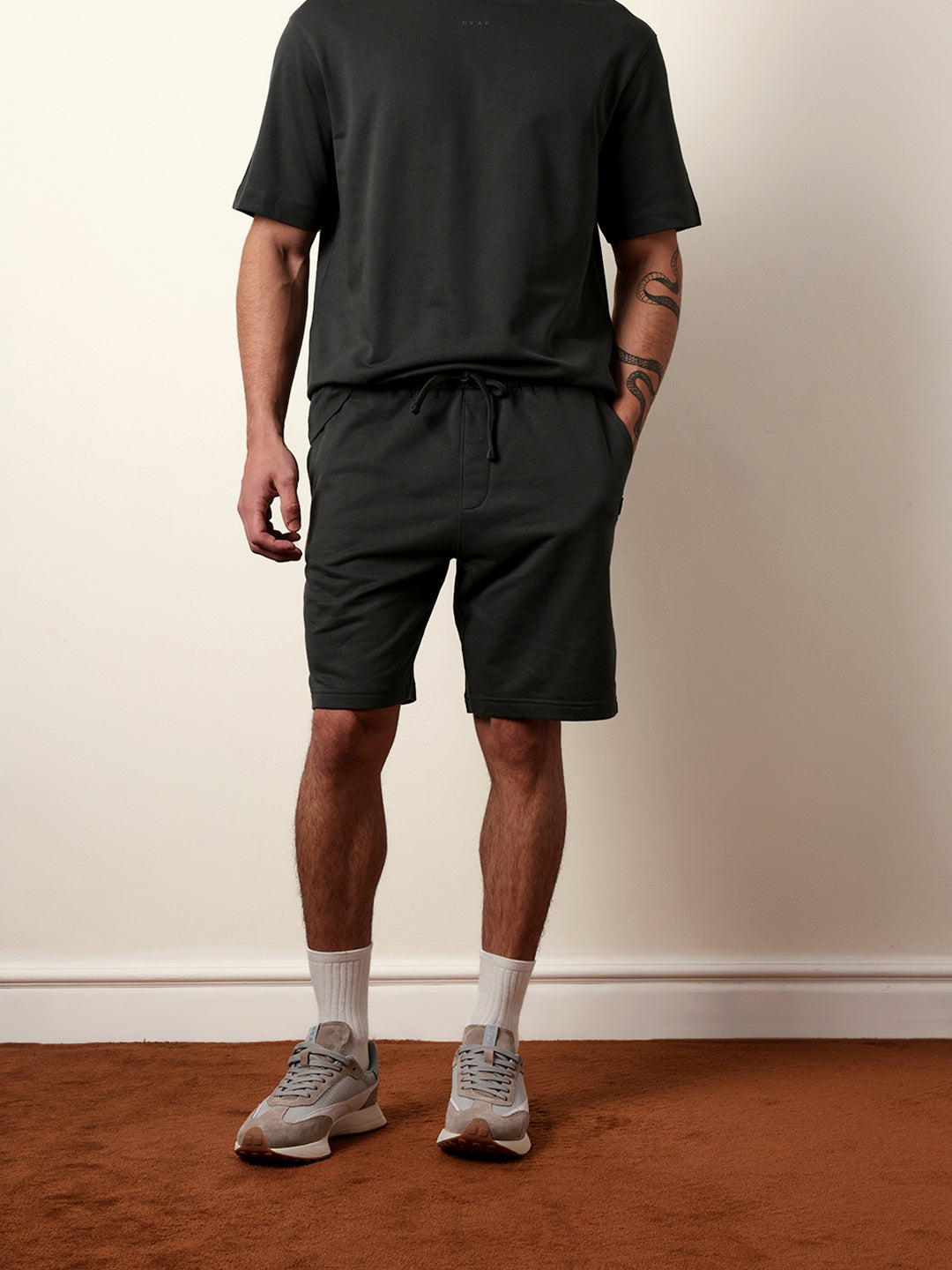 Men Solid Cotton Shorts