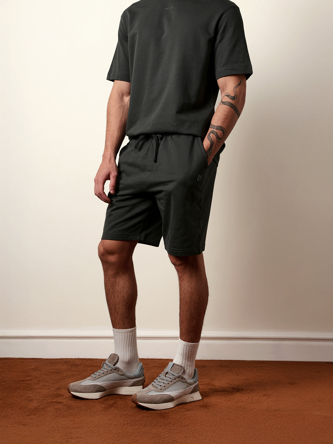 Men Solid Cotton Shorts