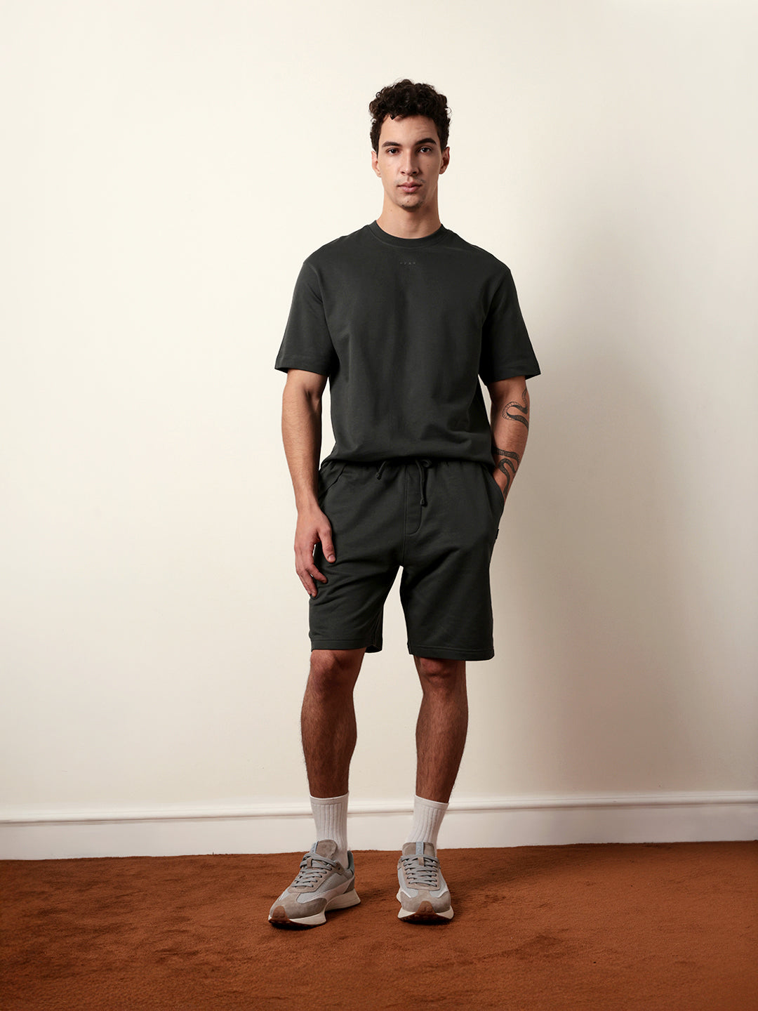 Men Solid Cotton Shorts