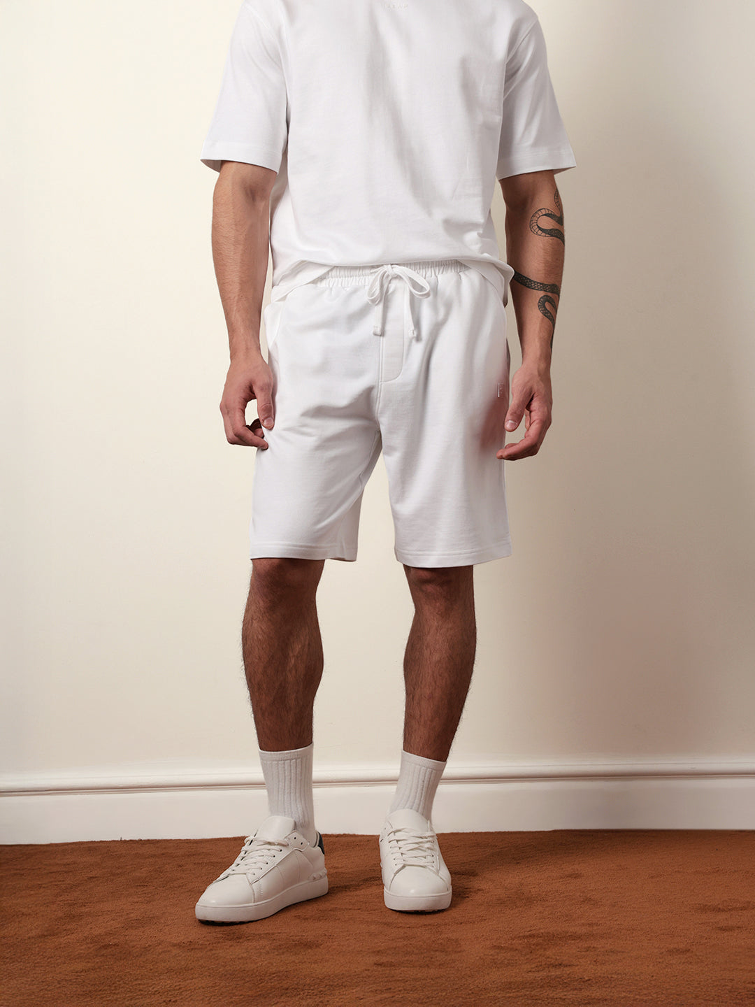 Men Solid Cotton Shorts