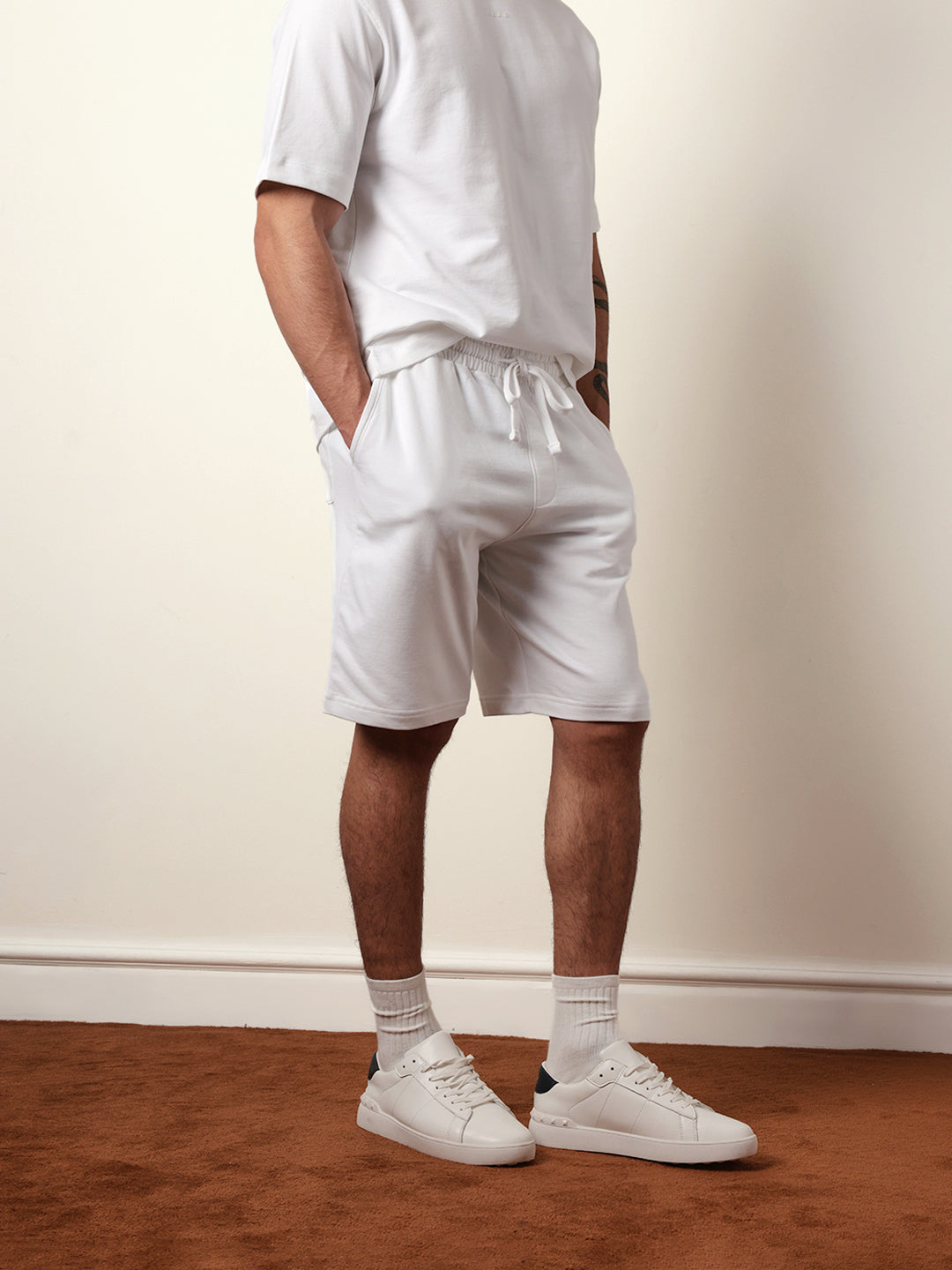 Men Solid Cotton Shorts