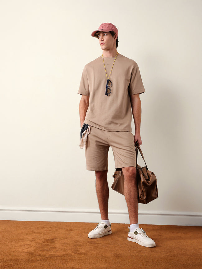 Men Solid Cotton Shorts