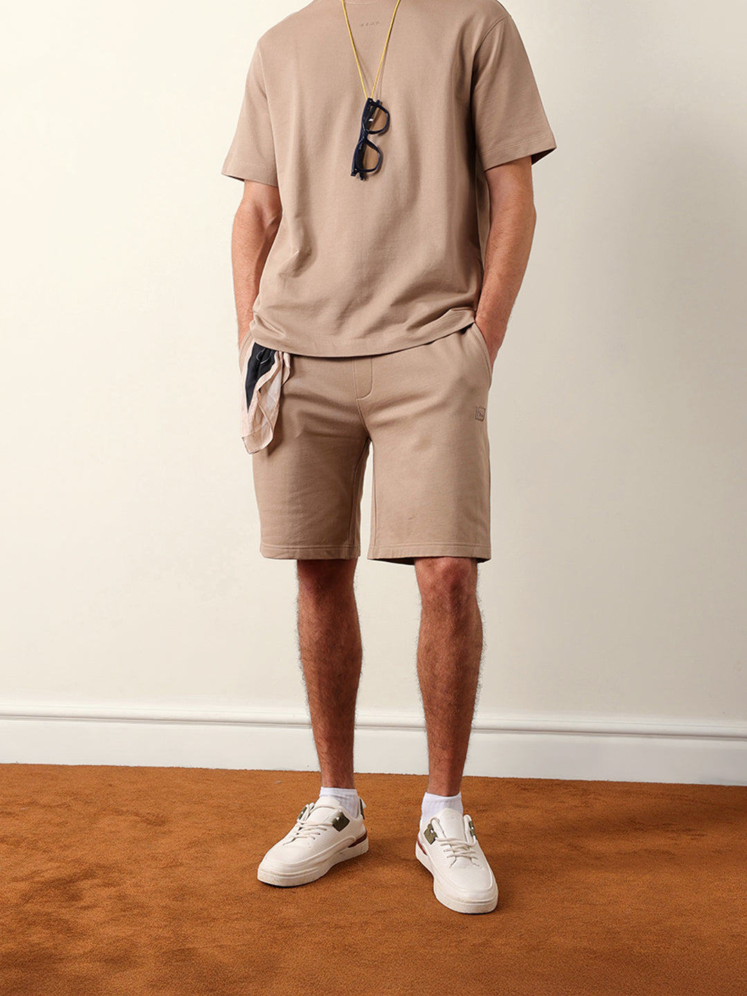 Men Solid Cotton Shorts