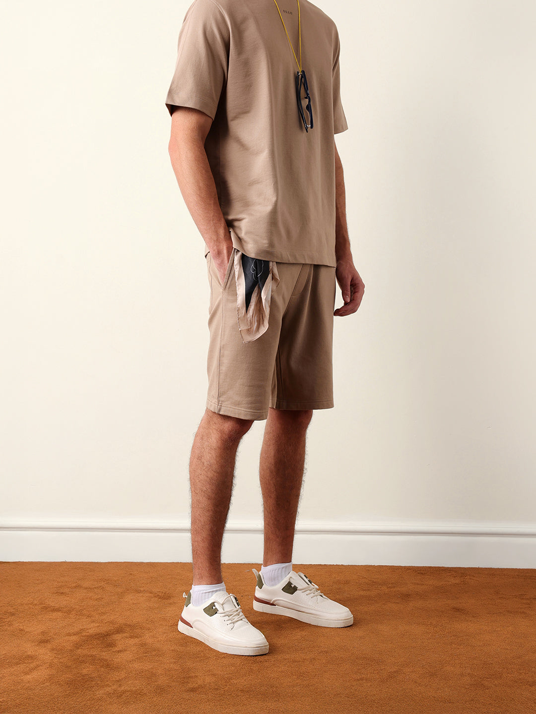 Men Solid Cotton Shorts