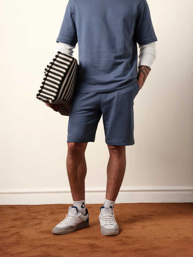 Men Blue Solid Shorts