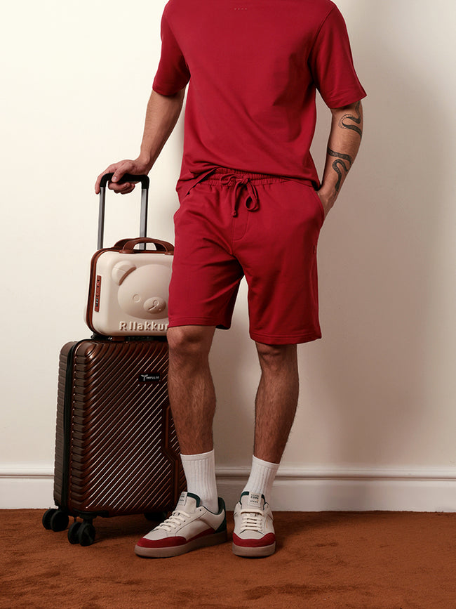 Men Solid Cotton Shorts