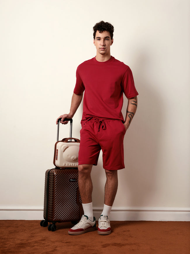 Men Solid Cotton Shorts