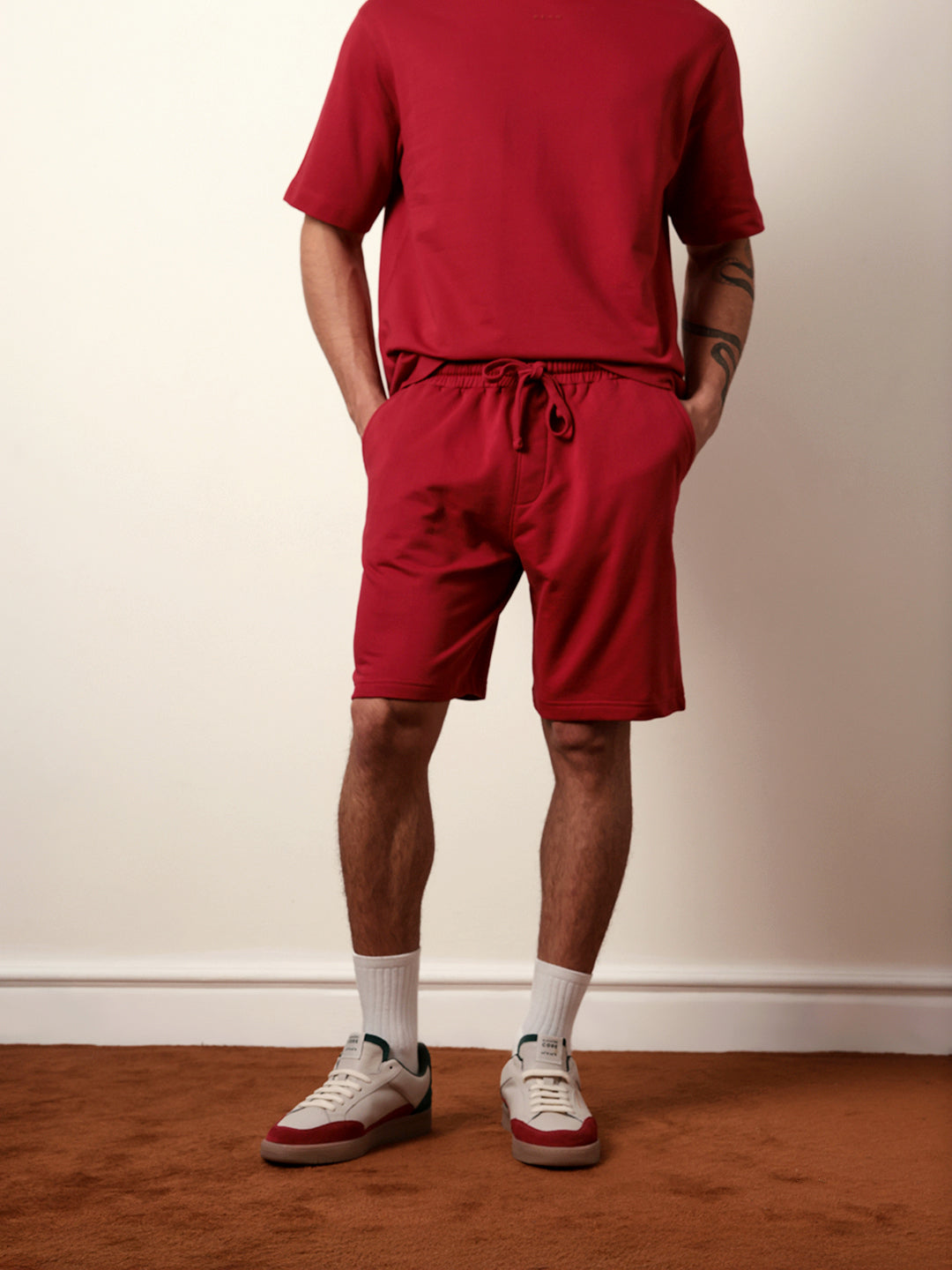 Men Solid Cotton Shorts