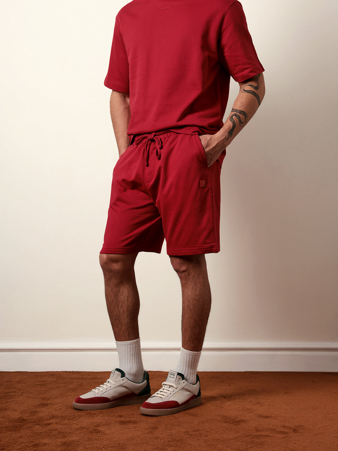 Men Solid Cotton Shorts