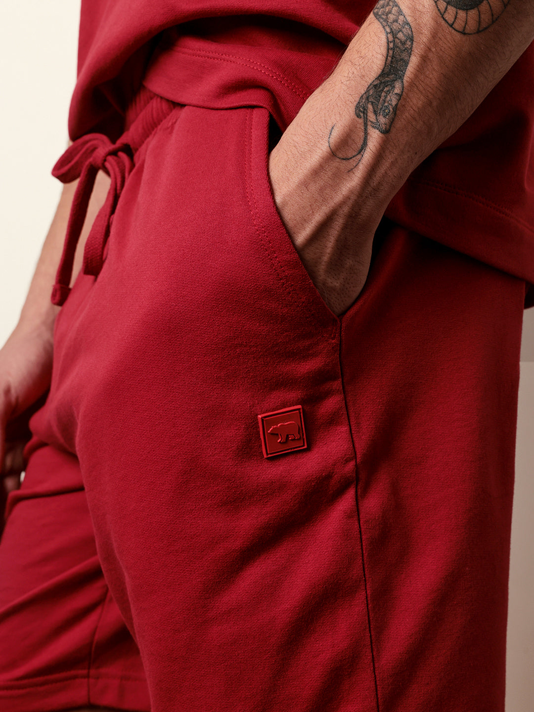 Men Solid Cotton Shorts
