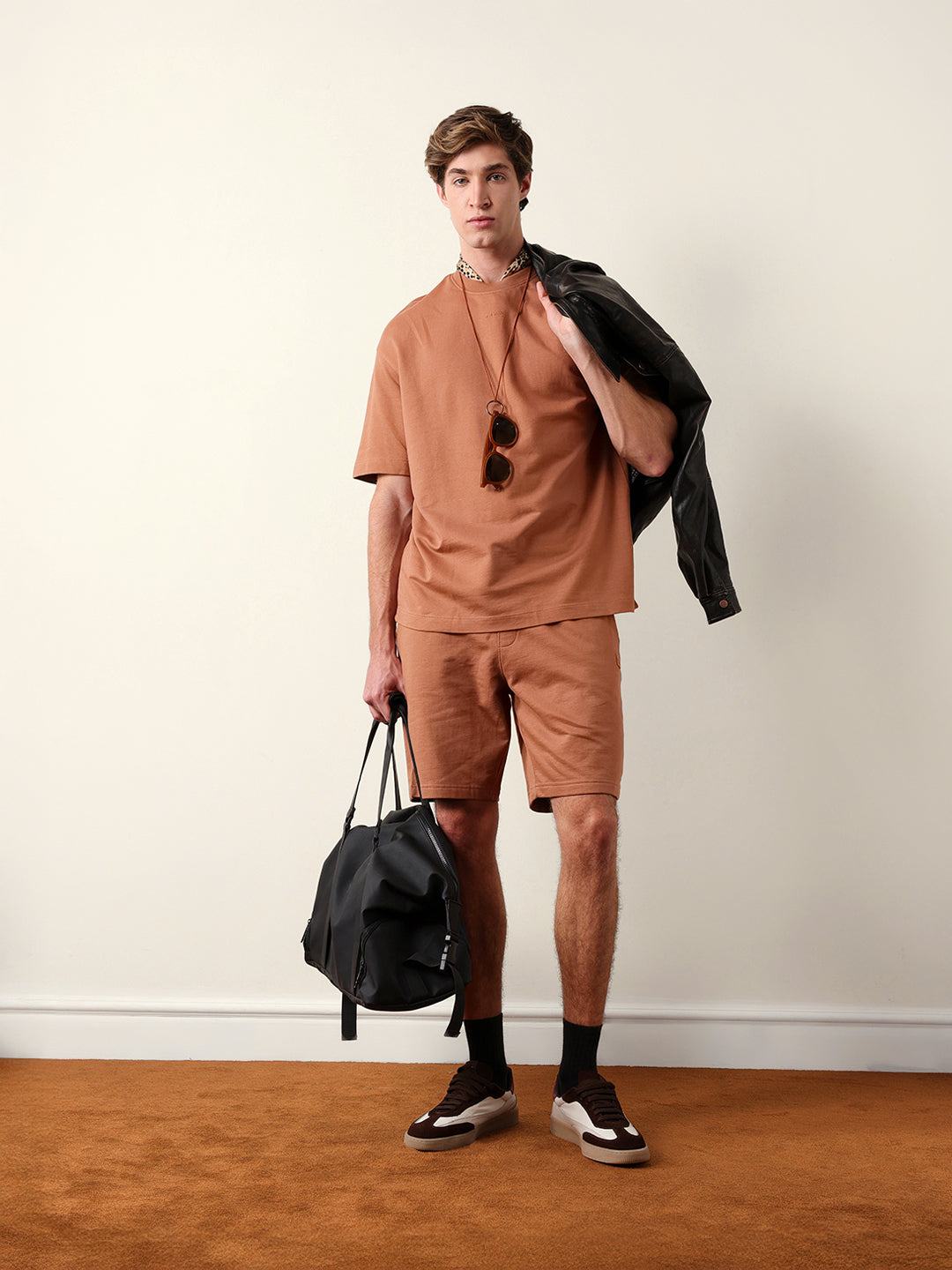 Men Solid Cotton Shorts