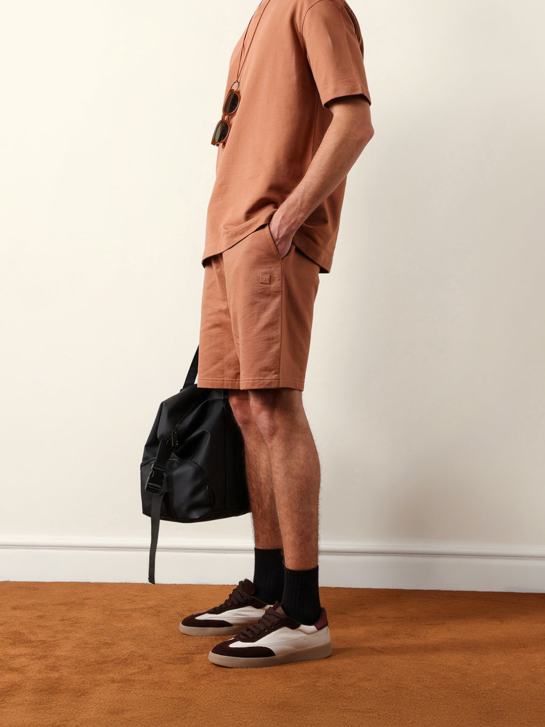 Men Solid Cotton Shorts
